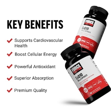 Vegan CoQ10 100mg Heart Health Supplement with BioPerine