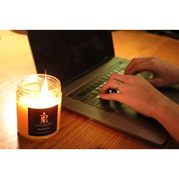 3R Candles Pumpkin Pie Spice Scented Candle Soy/Paraffin Wax Glass jar - Fall Home Decor Gifts for H...