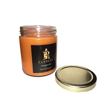 3R Candles Pumpkin Pie Spice Scented Candle Soy/Paraffin Wax Glass jar - Fall Home Decor Gifts for Holiday & Christmas Season - Essential Autumn Gift Ideas - with Cinnamon & Sweet Vanilla