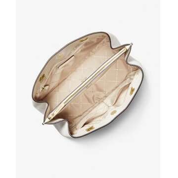 Michael Kors Teagan Large Logo Shoulder Bag (light cream)