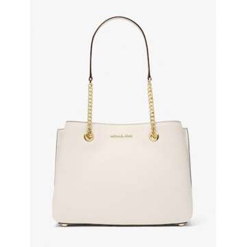 Michael Kors Teagan Large Logo Shoulder Bag (light cream)