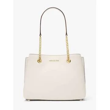 Michael Kors Teagan Large Logo Shoulder Bag (light cream)