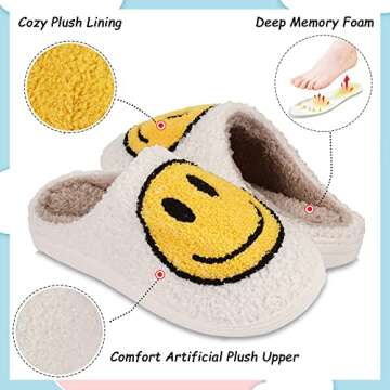 V-CEN Smile Face Slippers - Cute & Cozy for All