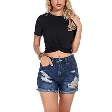 JINKESI Women's Trendy Summer Crop Top - Stylish Comfort