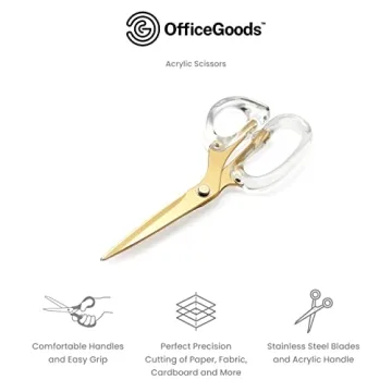OfficeGoods Acrylic Scissors - Stylish and Sharp Cutting Tool