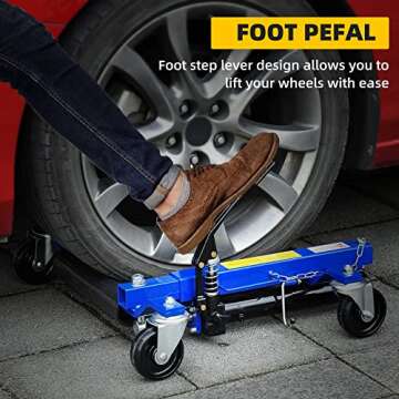DURHAND Hydraulic Wheel Dolly Tire Jack for Car Truck RV