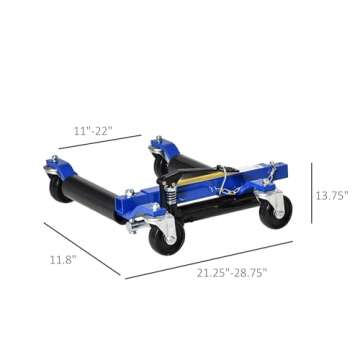 DURHAND Hydraulic Wheel Dolly Tire Jack for Car Truck RV