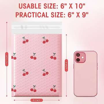 Cozymood 100 Pack Pink Bubble Mailers for Shipping