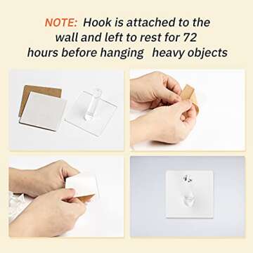 Stylish Jetec Self-Adhesive Acrylic Coat Hooks for Home