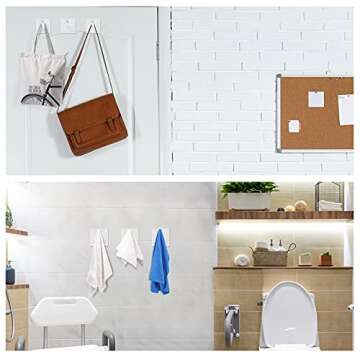 Stylish Jetec Self-Adhesive Acrylic Coat Hooks for Home