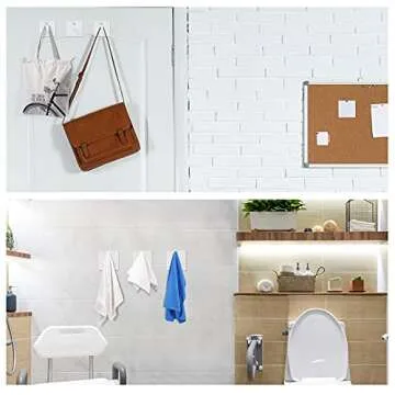 Stylish Jetec Self-Adhesive Acrylic Coat Hooks for Home