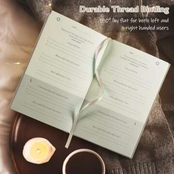 PUKYO The Gratitude Journal, manifestation journal, Daily Journal with Prompts for Affirmation, Happiness, Mindfulness, Positivity, Wellness, Undated Journal for Women & Men(8.5 * 5.5 inches)