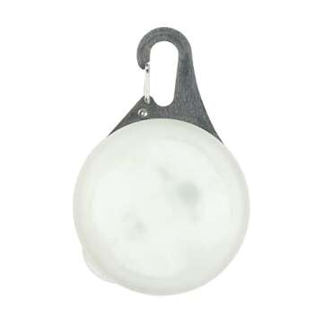 Nite Ize SpotLit XL Rechargeable Collar Light - Carabiner Keychain Clip with LED Light - Clip Color-...