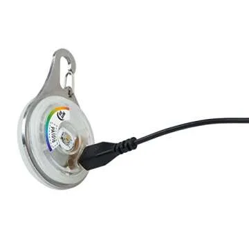 Nite Ize SpotLit XL Rechargeable Collar Light - Carabiner Keychain Clip with LED Light - Clip Color-Changing Light for Dog Collars - Disc-O Select