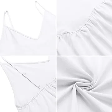 OLYCN Sleeveless Beach Cover Up for Women in White