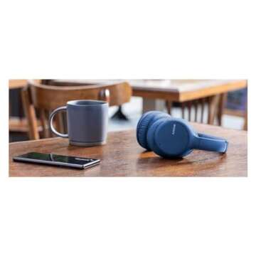 Sony Noise Cancelling Headphones WHCH710N: Wireless Bluetooth Over the Ear Headset with Mic for Phone-Call, Blue (Amazon Exclusive)