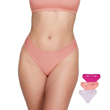 SOULVOR Magneticfit Thongs for Women - 3 Pack Comfort Tagless Low Rise Chic Underwear 02 (Medium)