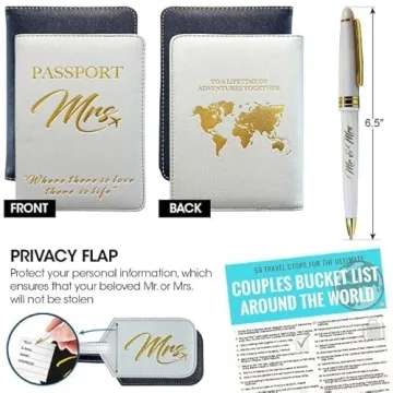 Deluxy Mr & Mrs Travel Set - Ideal Wedding Gifts for Couples