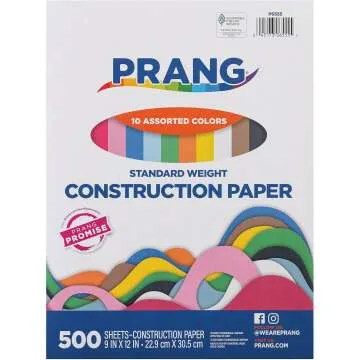 Prang Construction Paper – 10 Colors, 500 Sheets