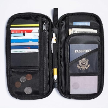 Amazon Basics Passport Wallet - RFID Travel Organizer