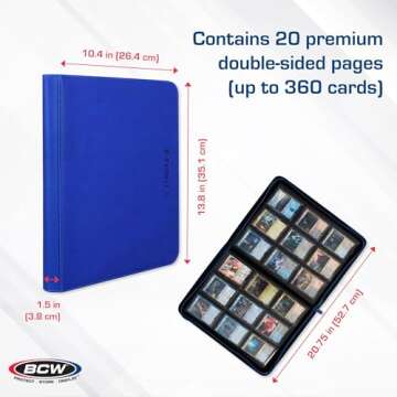 BCW Z-Folio 9-Pocket LX Album - Premium Card Organizer