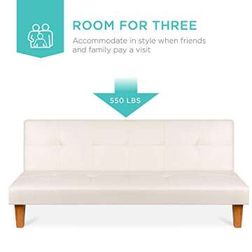 Best Choice Convertible Futon Sofa Bed - Stylish & Adjustable