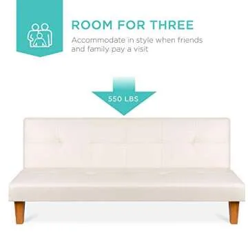 Best Choice Convertible Futon Sofa Bed - Stylish & Adjustable