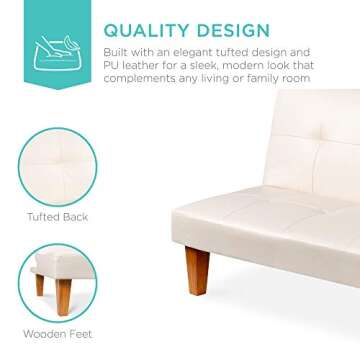 Best Choice Convertible Futon Sofa Bed - Stylish & Adjustable