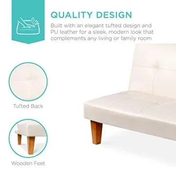 Best Choice Convertible Futon Sofa Bed - Stylish & Adjustable