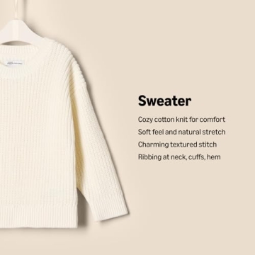 Stylish Unisex Toddlers' Pullover Sweater in Ivory