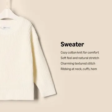 Stylish Unisex Toddlers' Pullover Sweater in Ivory