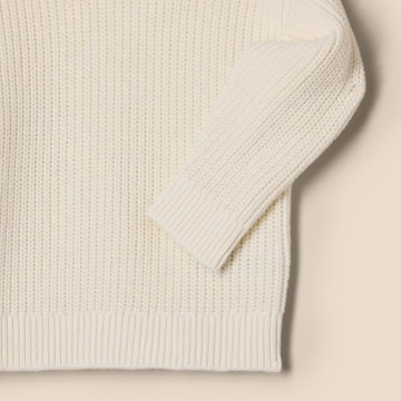 Stylish Unisex Toddlers' Pullover Sweater in Ivory