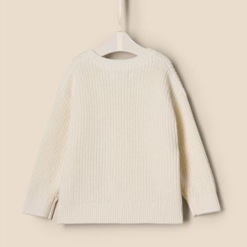 Stylish Unisex Toddlers' Pullover Sweater in Ivory