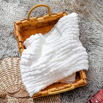 MUKIN Baby Washcloths - Gentle 100% Cotton Towels for Babies