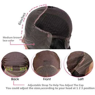 Kun Gang 13x6 Straight Highlight 27 Colored Lace Front Wigs Human Hair PrePlucked Middle Part For Women Brazilian Lace Front Human Hair Wigs 150% Density. (20inch)