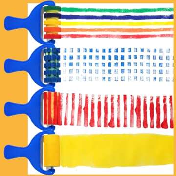 YGDZ Kids Paint Brushes, 12 Pack Washable Painting Brushes for Toddlers Kids Early Learning Toys Foam Roller Sponge Arts Crafts Gift