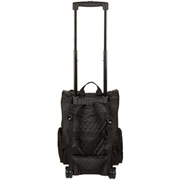 Snoozer Roll Around Travel Dog Carrier Backpack 4-in-1- Rolling Backpack Pet Carrier with Wheels for...