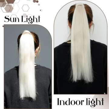 Hetto Hair Extensions - Natural Platinum Blonde Ponytail