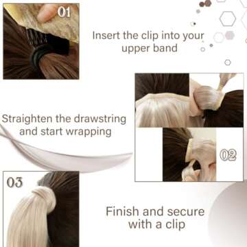 Hetto Hair Extensions - Natural Platinum Blonde Ponytail