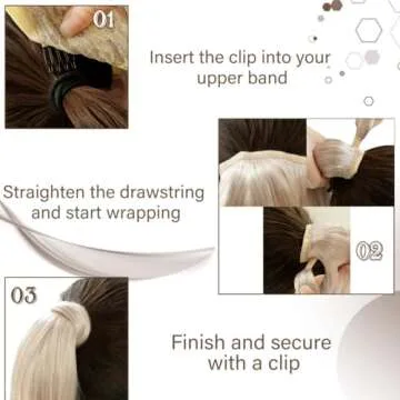 Hetto Hair Extensions - Natural Platinum Blonde Ponytail