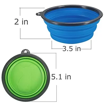 Comsun Collapsible Dog Bowl Set for Easy Travel