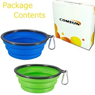 Comsun Collapsible Dog Bowl Set for Easy Travel