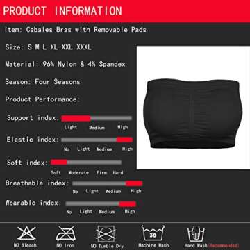 Cabales Seamless Bandeau Tube Bra - Comfort & Style in One