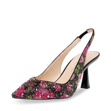 Betsey Johnson Women's Clark Pump - Black/Pink Floral Style