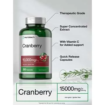Horbäach Cranberry Pills - 15,000mg Antioxidant Support