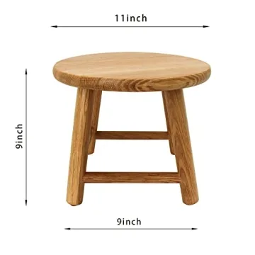 Handcrafted CONSDAN Kids Stool - USA Oak, Low & Sturdy