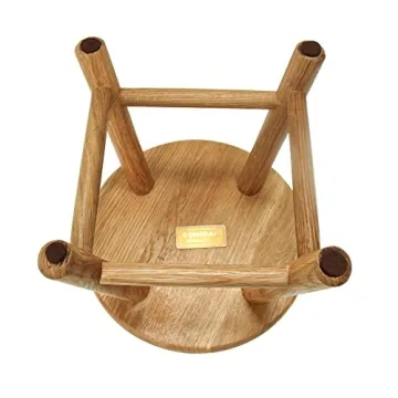 Handcrafted CONSDAN Kids Stool - USA Oak, Low & Sturdy