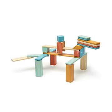 24 Piece Tegu Magnetic Wooden Block Set, Sunset, 1-99 years old