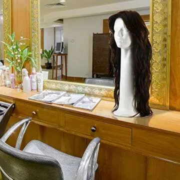 Styrofoam Female Wig Head Mannequins Manikin, Style, Model & Display Women's Wigs, Hats & Hairpieces Stand - by Adolfo Designs (12 Inches)