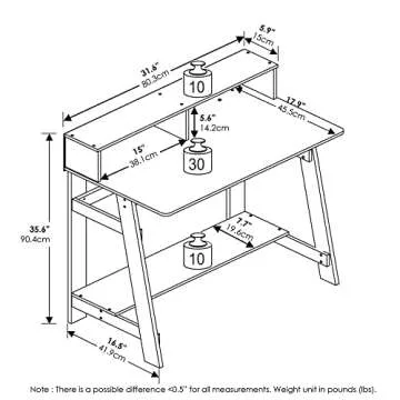Furinno Simplistic A Frame Computer Desk for Efficient Workspaces